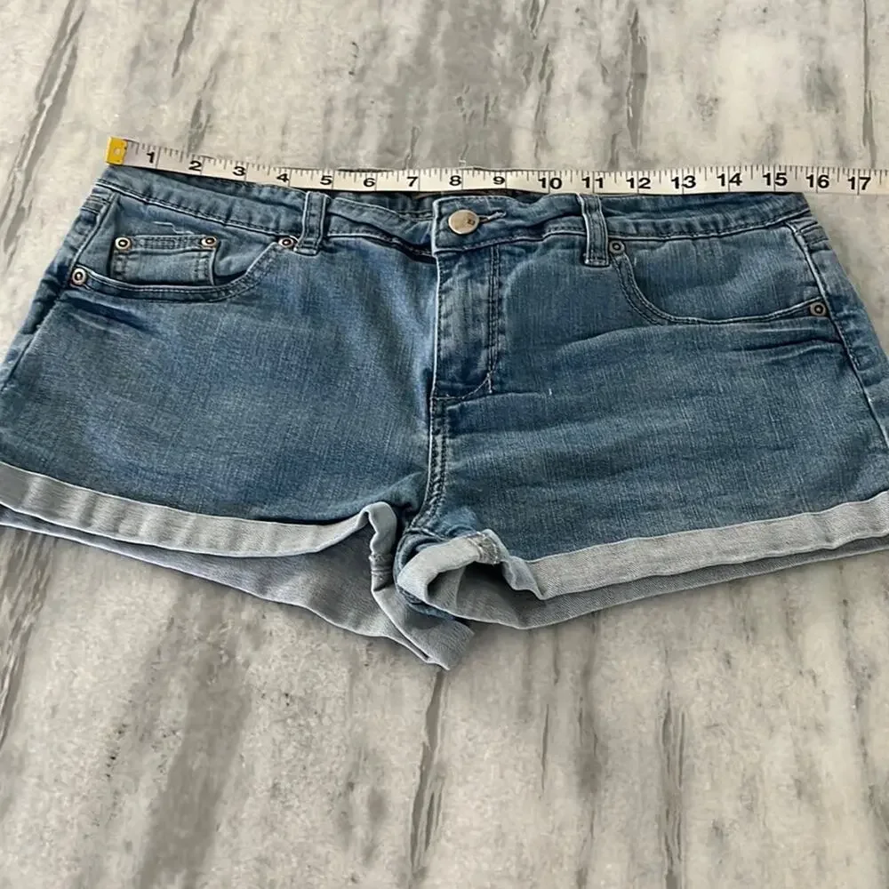 2.1 Denim Blue Cuffed Denim Jeans Shorts Size 29